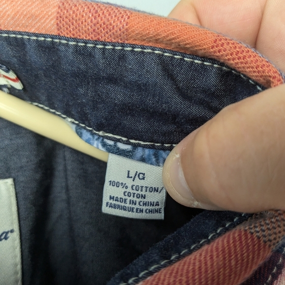 TOMMY BAHAMA Men Plaid Button Down Shirt Size Large 100% Cotton Short Sleeve - Picture 4 of 10